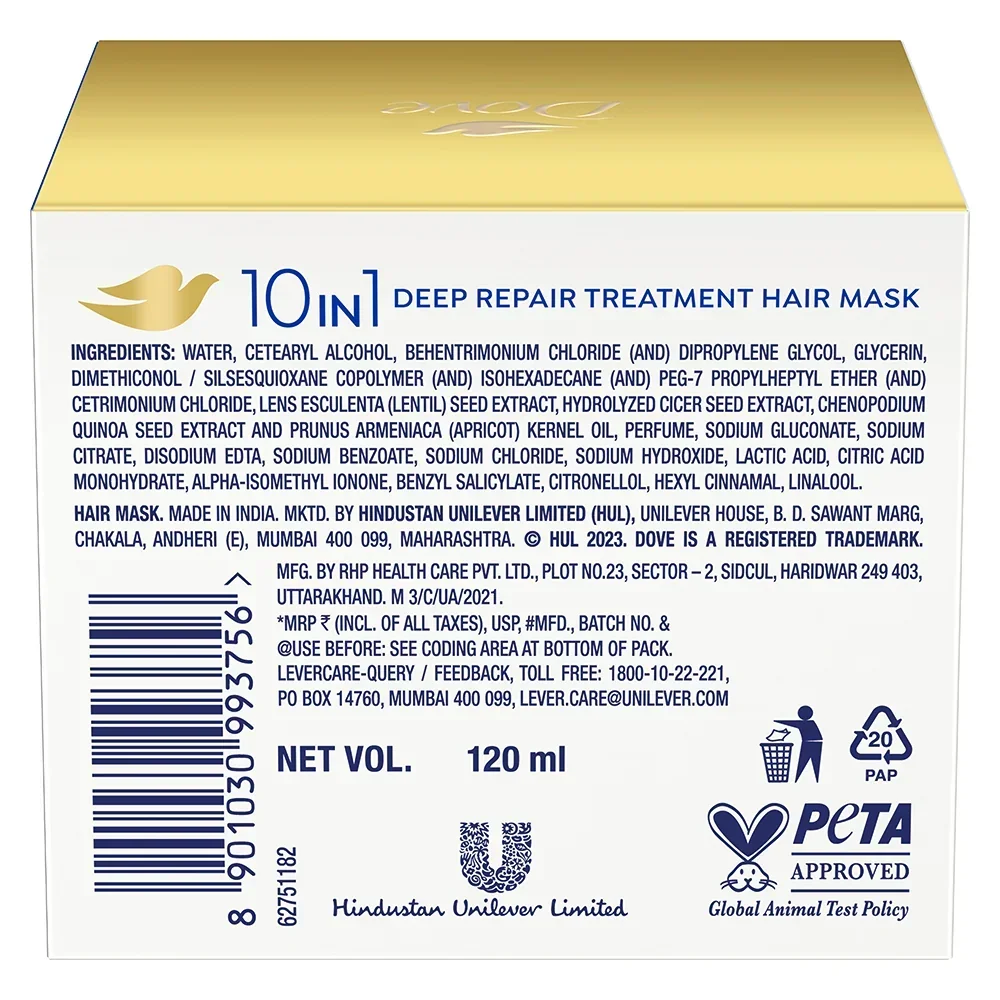 Dove 10 in 1 Deep Repair Treatment Hair Mask