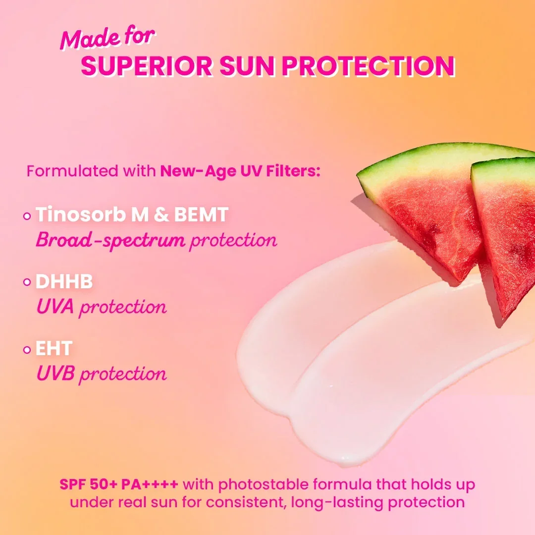 Watermelon Sunscreen SPF 50+ PA++++ With New-Age UV Filters For Oily Skin (6).webp